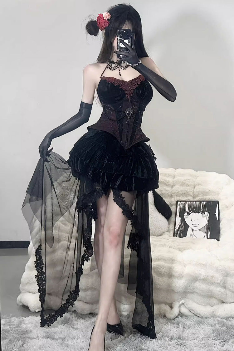 Lolita Skirt - Sexy Hot Girl Triple-layered, Black, Gothic Style, Ruffled - additional product view 7