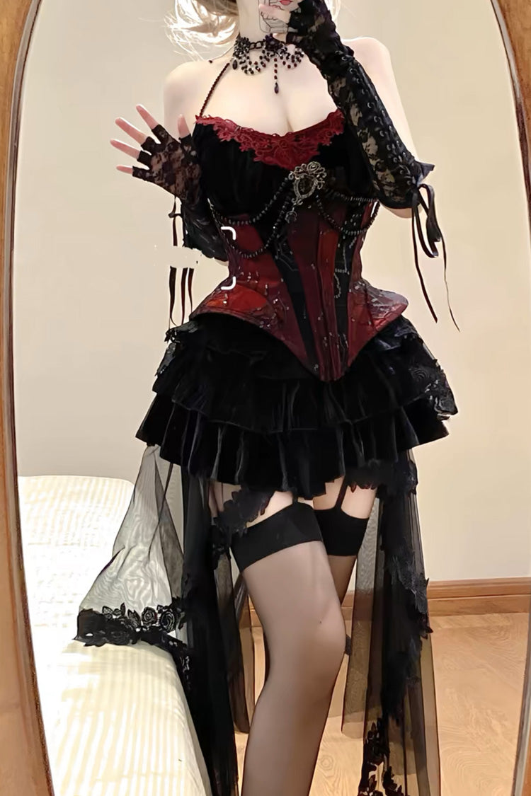 Lolita Skirt - Sexy Hot Girl Triple-layered, Black, Gothic Style, Ruffled - additional product view 8