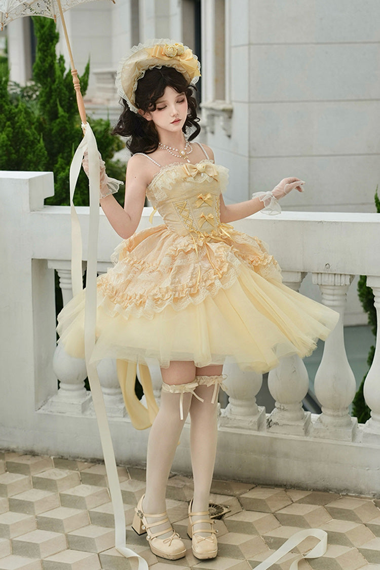 Lolita Skirt - Sissi's Pilgrimage, Yellow, Short Version, Short Length, Sweet Style - additional product view 2