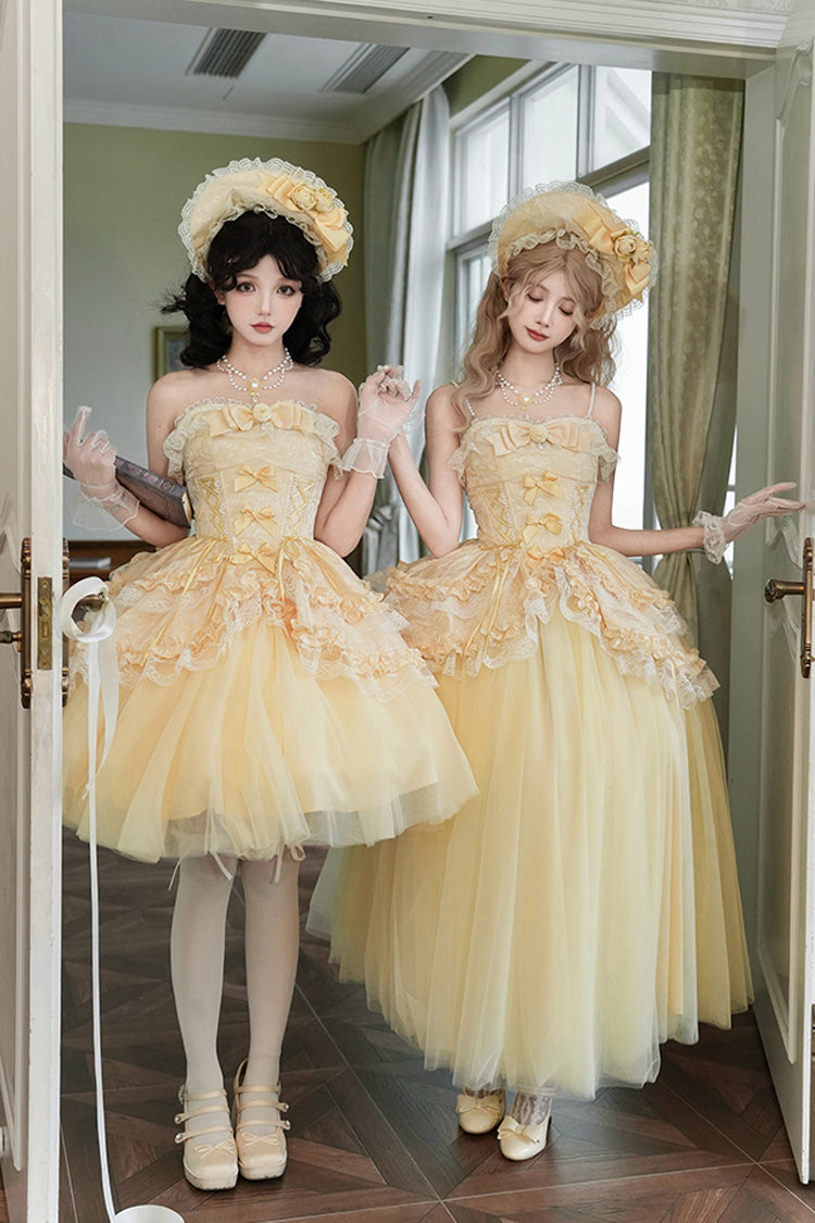 Lolita Skirt - Sissi's Pilgrimage, Yellow, Short Version, Short Length, Sweet Style - additional product view 7