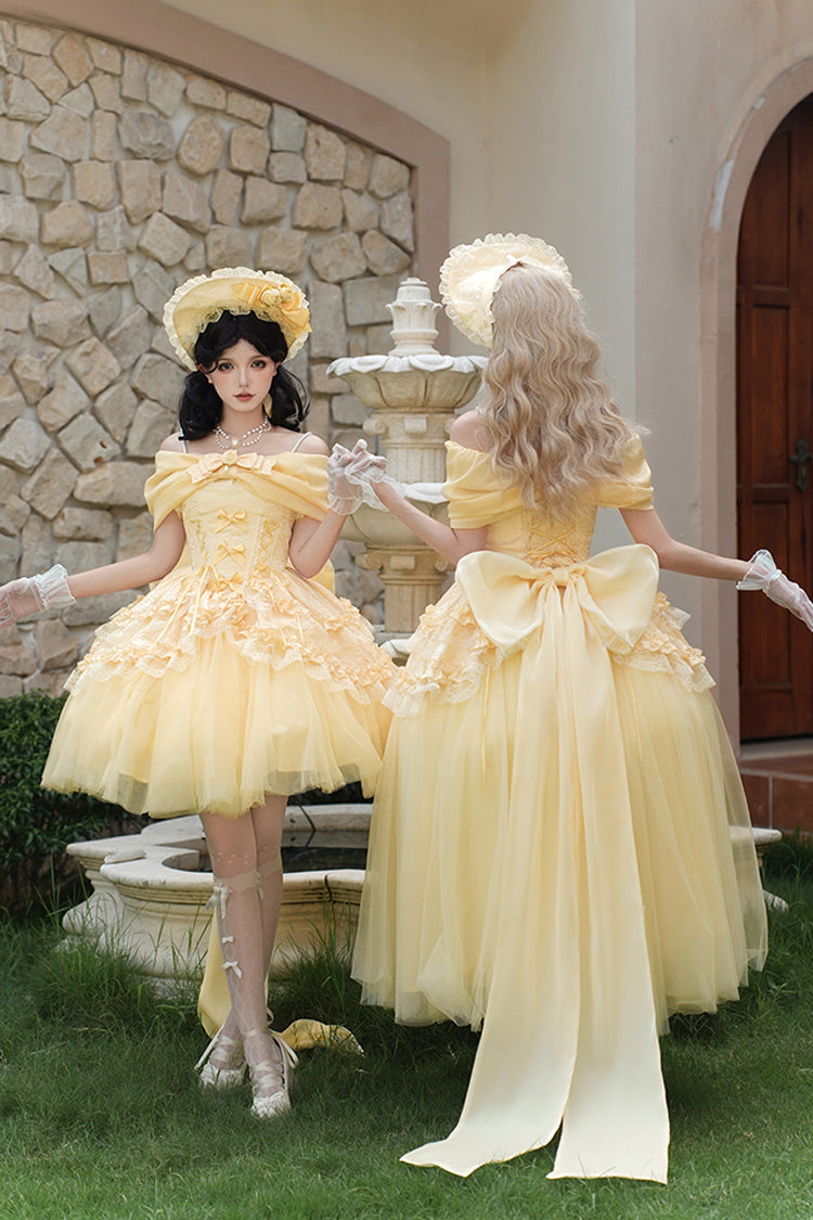 Lolita Skirt - Sissi's Pilgrimage, Yellow, Short Version, Short Length, Sweet Style - additional product view 9