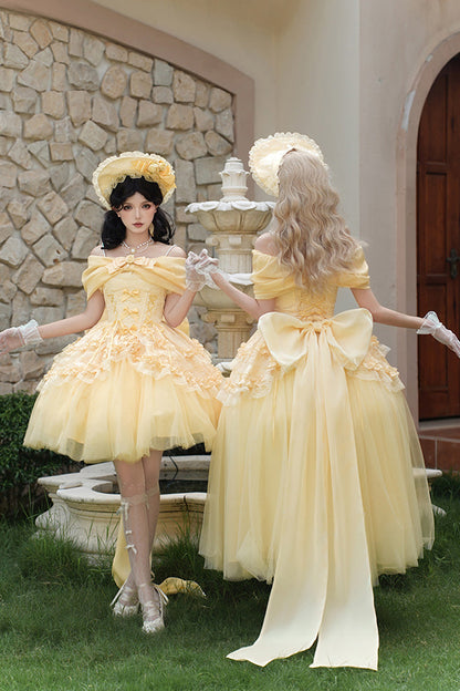 Lolita Skirt - Sissi's Pilgrimage, Yellow, Short Version, Short Length, Sweet Style - additional product view 9