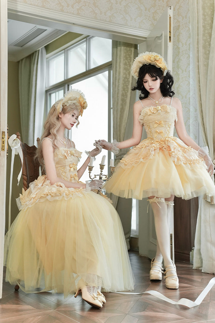 Lolita Skirt - Sissi's Pilgrimage, Yellow, Short Version, Short Length, Sweet Style - additional product view 10