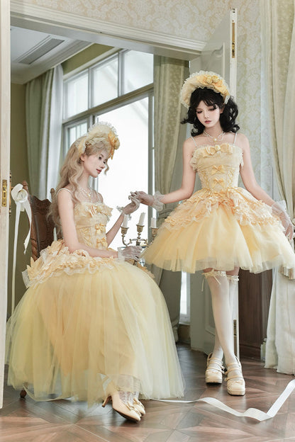 Lolita Skirt - Sissi's Pilgrimage, Yellow, Short Version, Short Length, Sweet Style - additional product view 10