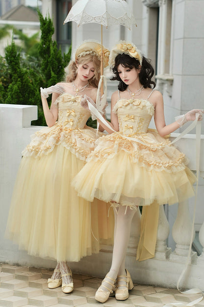 Lolita Skirt - Sissi's Pilgrimage, Yellow, Short Version, Short Length, Sweet Style - additional product view 11