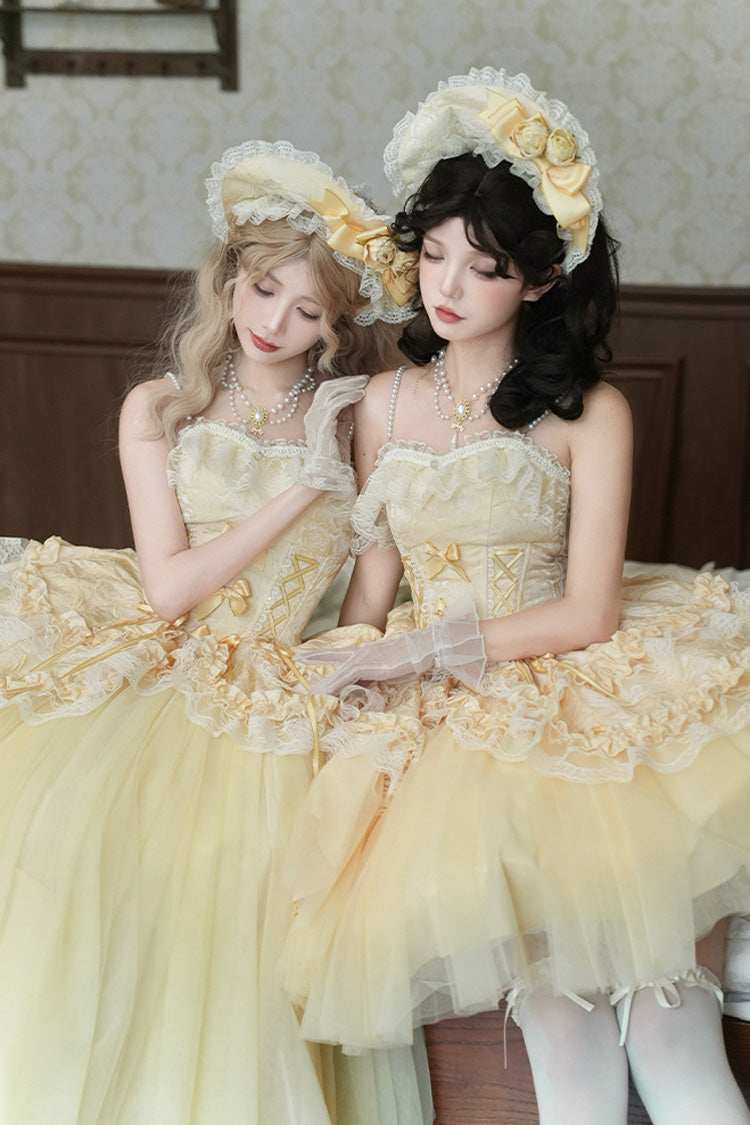 Lolita Skirt - Sissi's Pilgrimage, Yellow, Short Version, Short Length, Sweet Style - additional product view 13