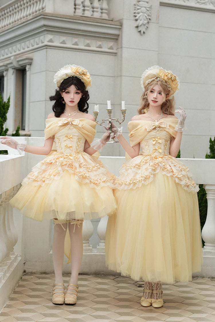 Lolita Skirt - Sissi's Pilgrimage, Yellow, Short Version, Short Length, Sweet Style - additional product view 14