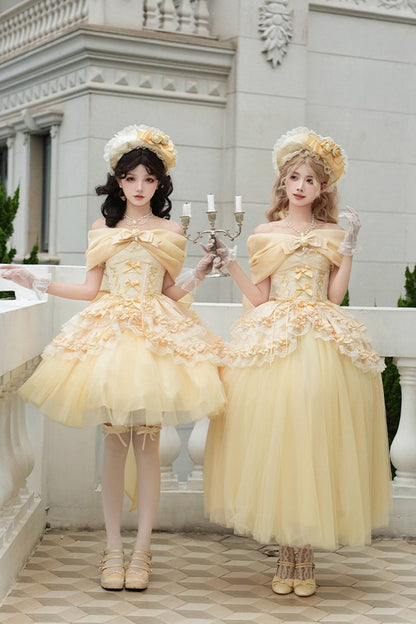 Lolita Skirt - Sissi's Pilgrimage, Yellow, Short Version, Short Length, Sweet Style - additional product view 14