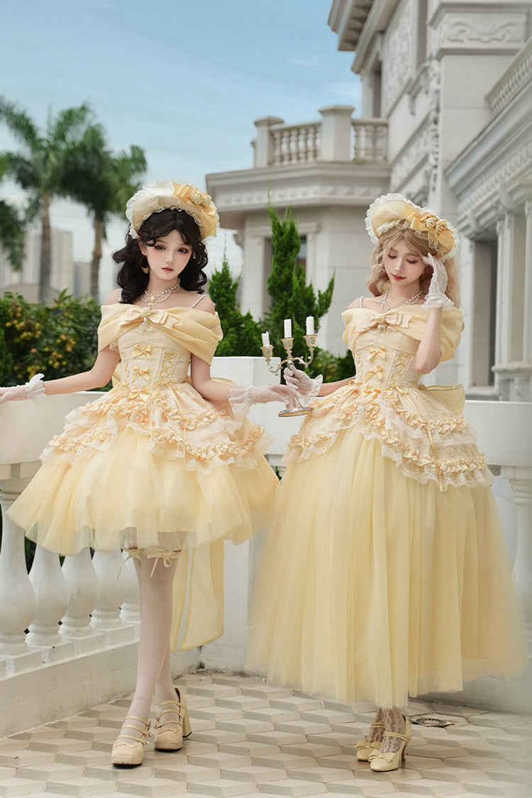 Lolita Skirt - Sissi's Pilgrimage, Yellow, Short Version, Short Length, Sweet Style - additional product view 17