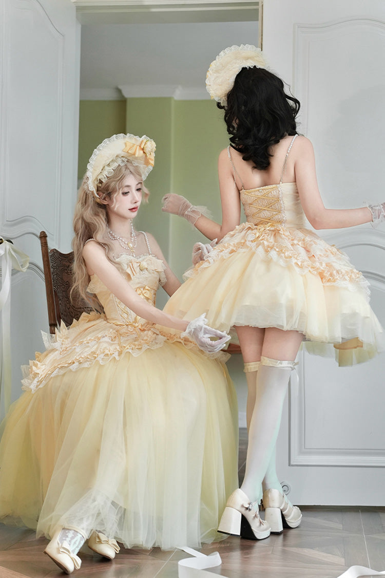 Lolita Skirt - Sissi's Pilgrimage, Yellow, Short Version, Short Length, Sweet Style - additional product view 19
