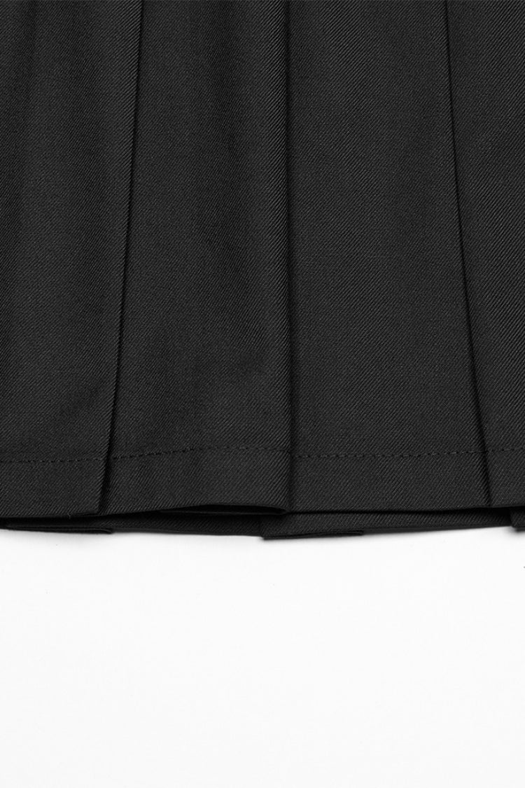 Lolita Skirt - Skull, Black, Pleated, Buckle Detail, Women's Style - additional product view 8