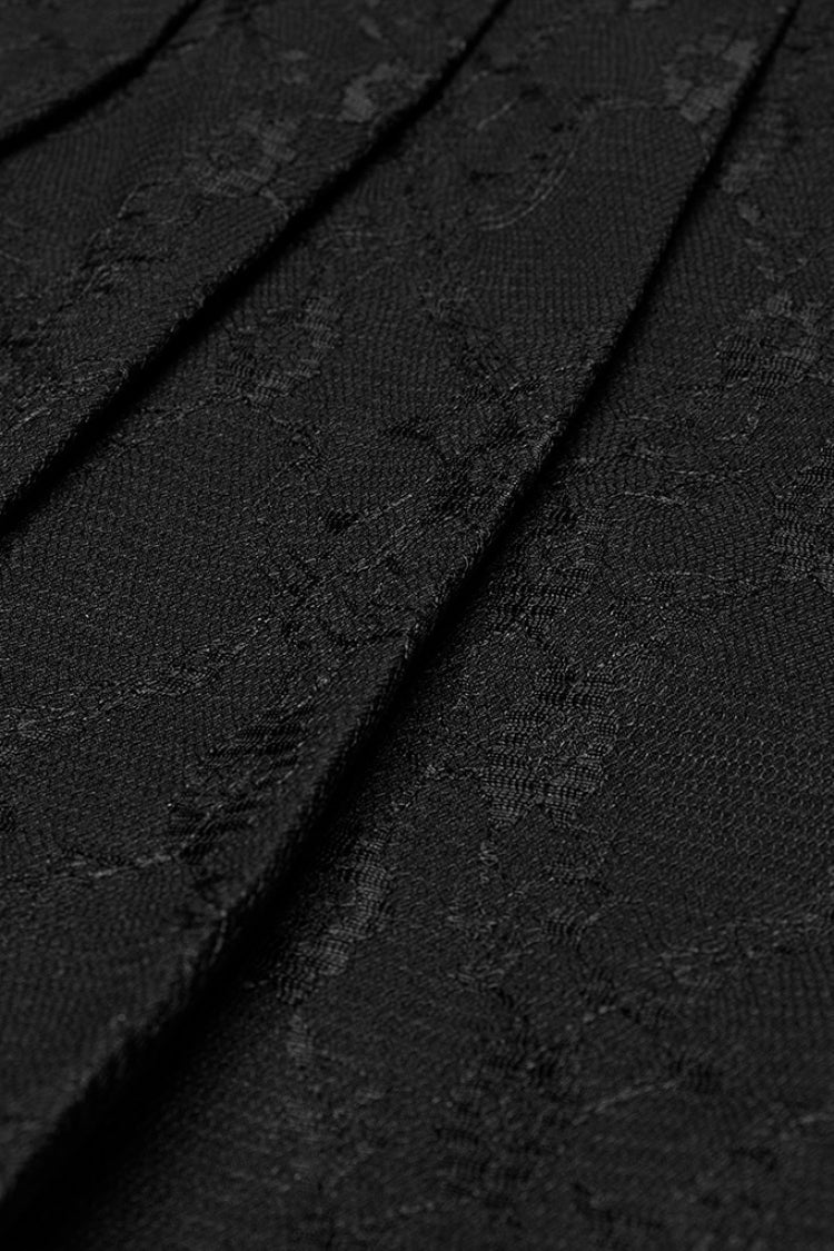 Lolita Skirt - Stitching, Black, Pleated, Women's Style, Lace Trim - additional product view 7