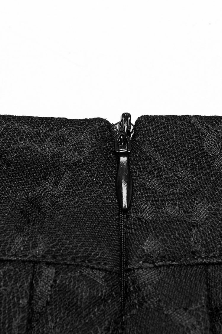 Lolita Skirt - Stitching, Black, Pleated, Women's Style, Lace Trim - additional product view 8