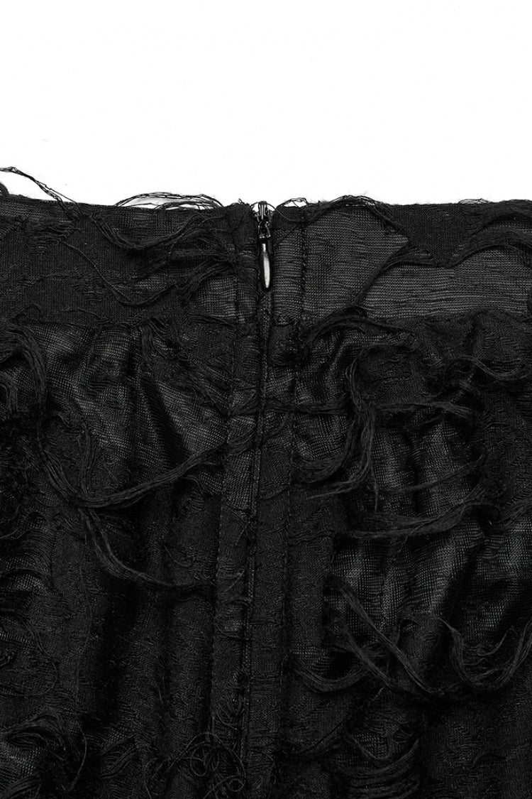 Lolita Skirt - Stitching, Black, Women's Style, Lace Trim, Gothic Style - additional product view 6