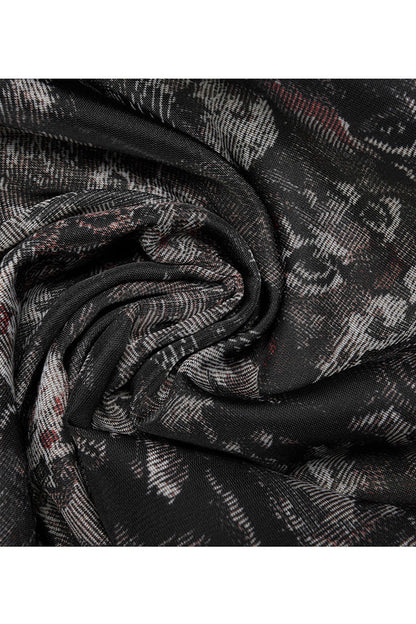 Lolita Skirt - Super Cool Chiffon, Black, Women's Style, Lace Trim, Printed - additional product view 9