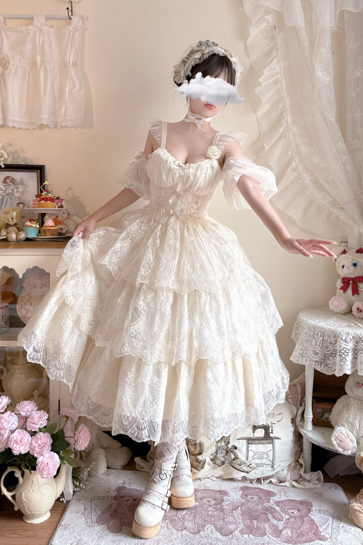 Lolita Skirt - Tidal, Ivory, Short Version, Long Version, Long Length - additional product view 4
