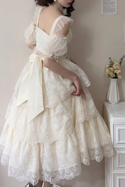 Lolita Skirt - Tidal, Ivory, Short Version, Long Version, Long Length - additional product view 7