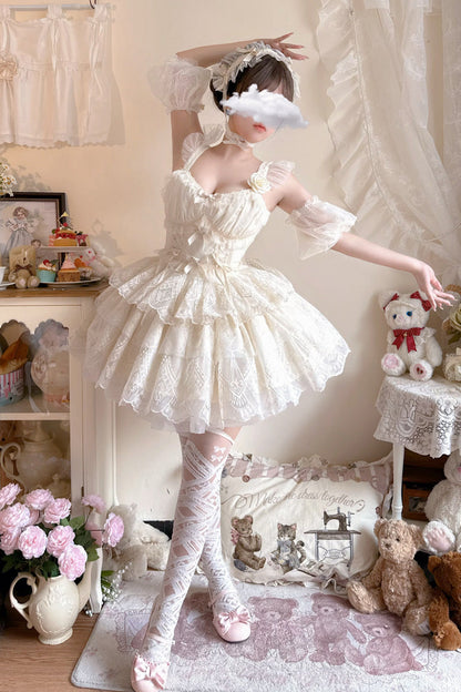 Lolita Skirt - Tidal, Ivory, Short Version, Long Version, Long Length - additional product view 14