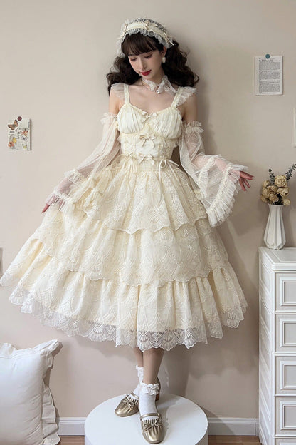 Lolita Skirt - Tidal, Ivory, Short Version, Long Version, Long Length - main product image