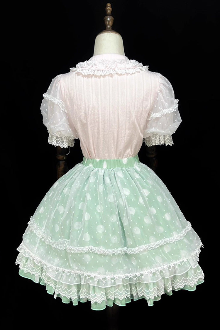 Lolita Skirt - Wave Candy, 3 Colors, Layered, Sweet Style, Bow Detail - additional product view 17
