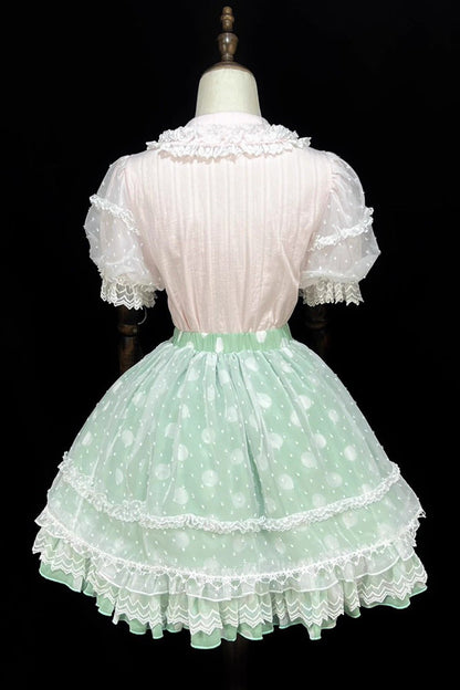 Lolita Skirt - Wave Candy, 3 Colors, Layered, Sweet Style, Bow Detail - additional product view 17