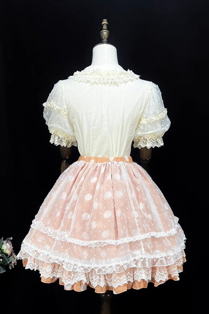 Lolita Skirt - Wave Candy, 3 Colors, Layered, Sweet Style, Bow Detail - additional product view 18