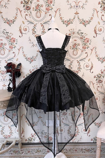 Lolita Skirt - Weeping Rose Double-layered, 4 Colors, Lace Trim, Ruffled, Embroidered - additional product view 19