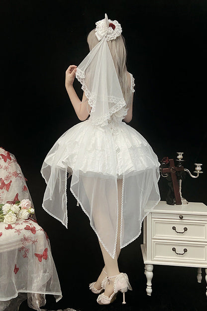Lolita Skirt - Weeping Rose Double-layered, 4 Colors, Lace Trim, Ruffled, Embroidered - additional product view 20