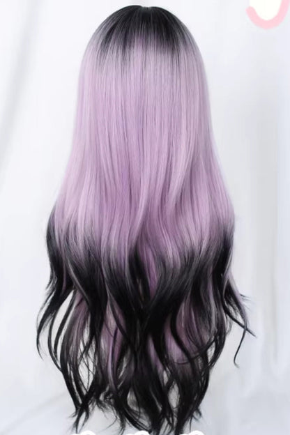 Lolita Wig - Black/purple Ombre Blunt Bangs, 2 Colors, Sweet Style - additional product view 3