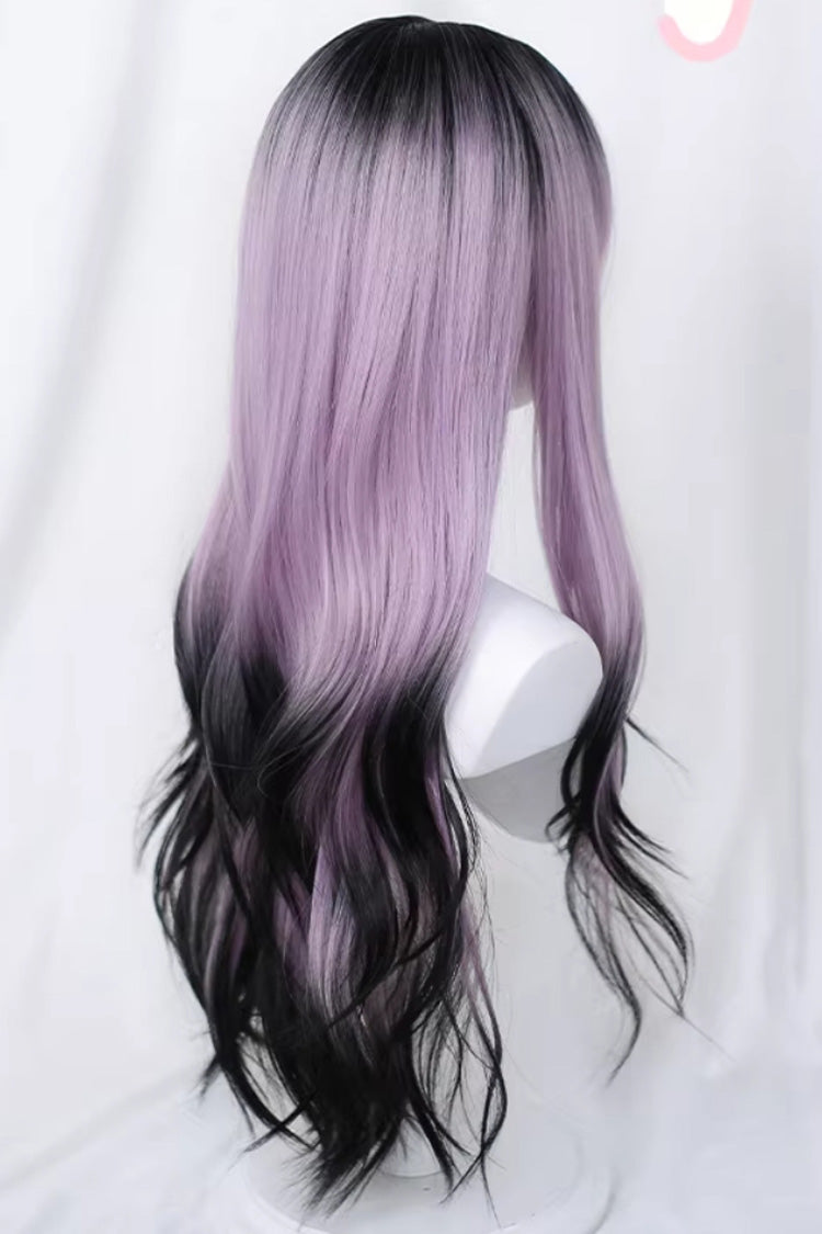 Lolita Wig - Black/purple Ombre Blunt Bangs, 2 Colors, Sweet Style - additional product view 4