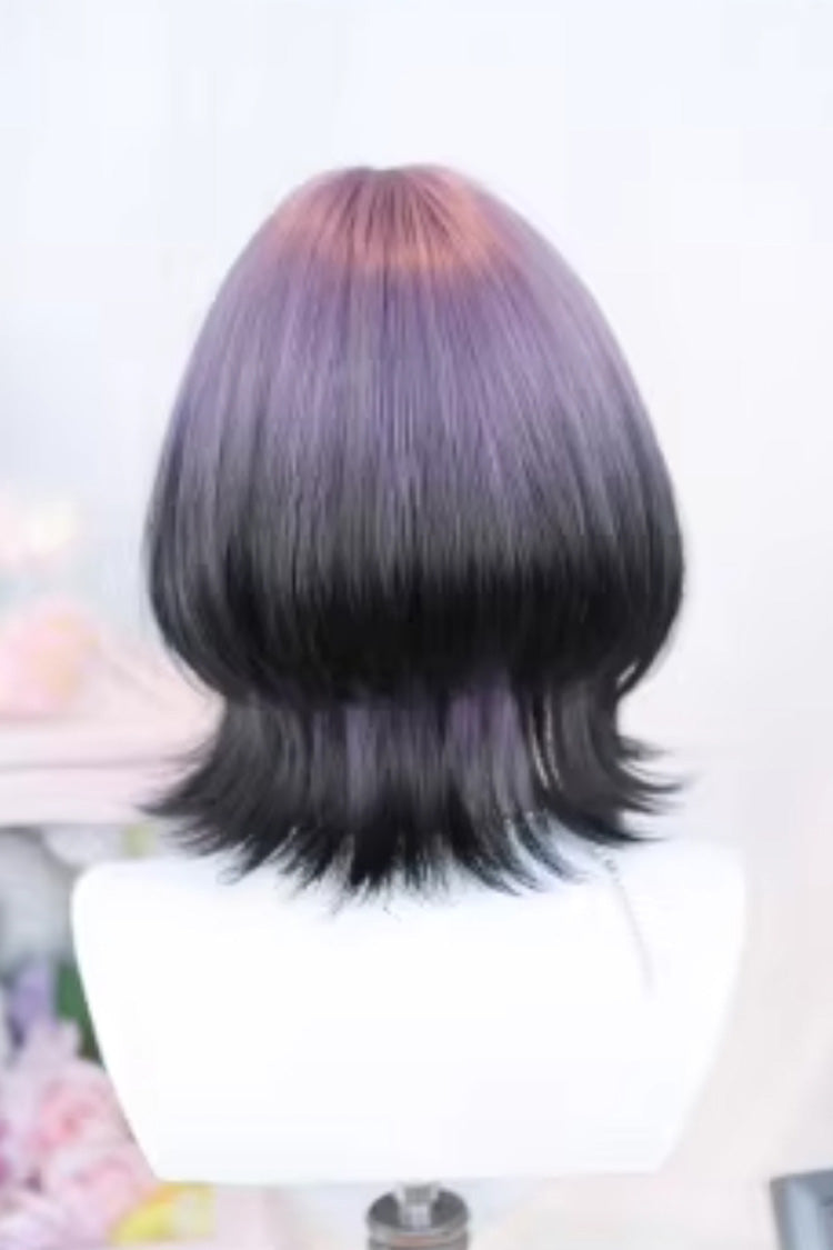 Lolita Wig - Black/purple Ombre Mid-length, 2 Colors, Sweet Style, Gothic Style - additional product view 2