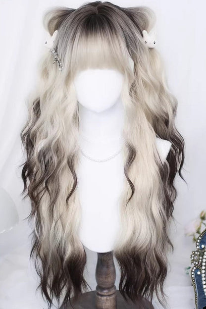 Lolita Wig - Blonde/brown Siamese Ombre Wispy, Brown, Sweet Style - additional product view 2