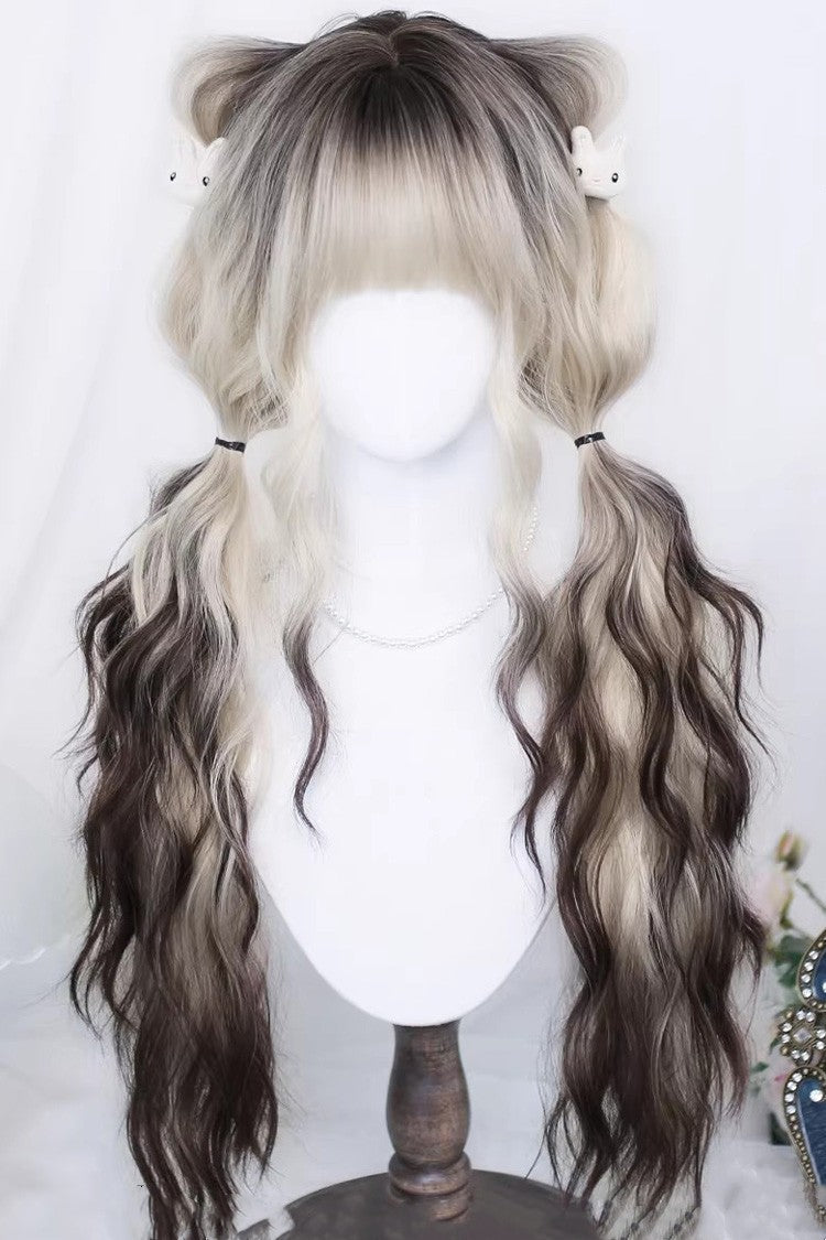 Lolita Wig - Blonde/brown Siamese Ombre Wispy, Brown, Sweet Style - main product image