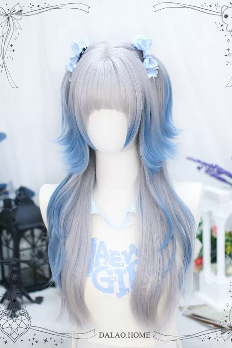 Lolita Wig - Blue/gray Natural, 2 Colors, Sweet Style - Kawaii Outfit Wig - additional product view 2
