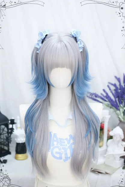 Lolita Wig - Blue/gray Natural, 2 Colors, Sweet Style - Kawaii Outfit Wig - main product image