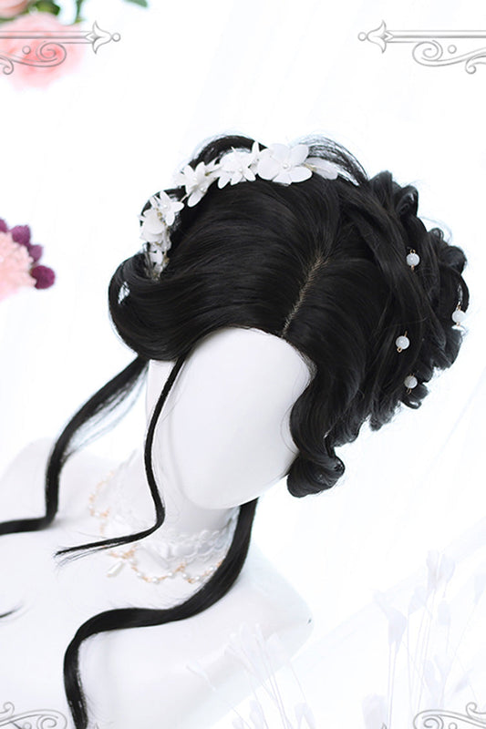 Lolita Wig - Curly Hair Natural, Black, Sweet Style - Lolita Coordinate Hair - additional product view 2