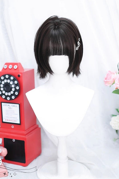 Lolita Wig - Dark Brown Light Air Bangs, Brown - Daily and Convention Styling - additional product view 2