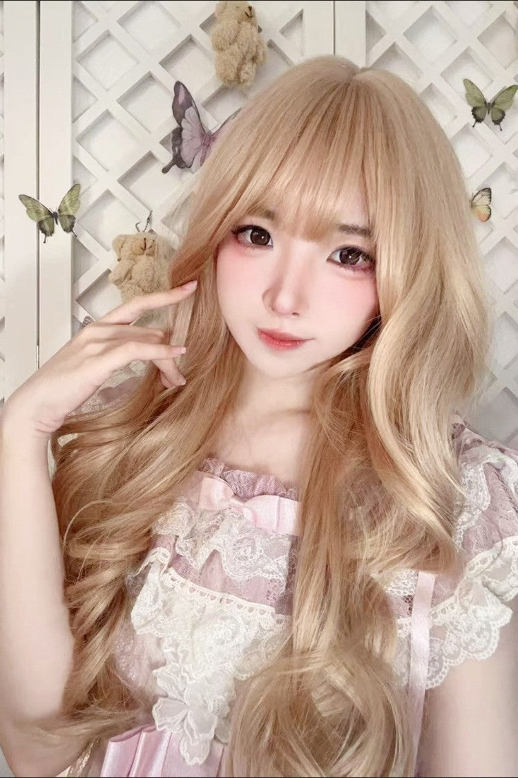 Lolita Wig - Flaxen Light Golden Straight, Gold, Sweet Style - additional product view 4
