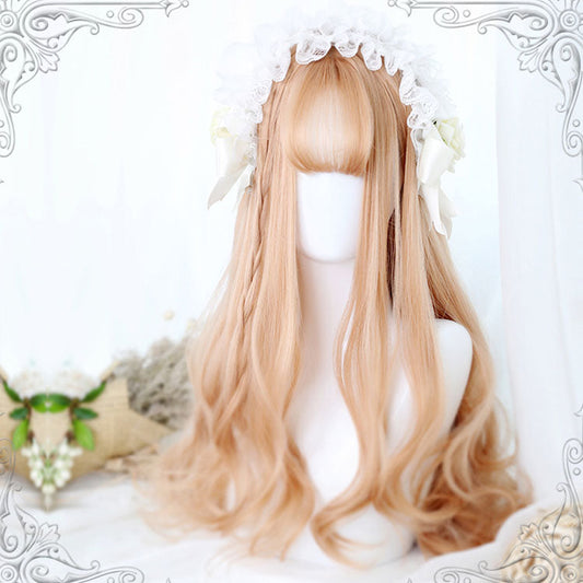 Lolita Wig - Gentle Big Wavy Hair, Yellow, Sweet Style - Daily and Convention Styling - main product image