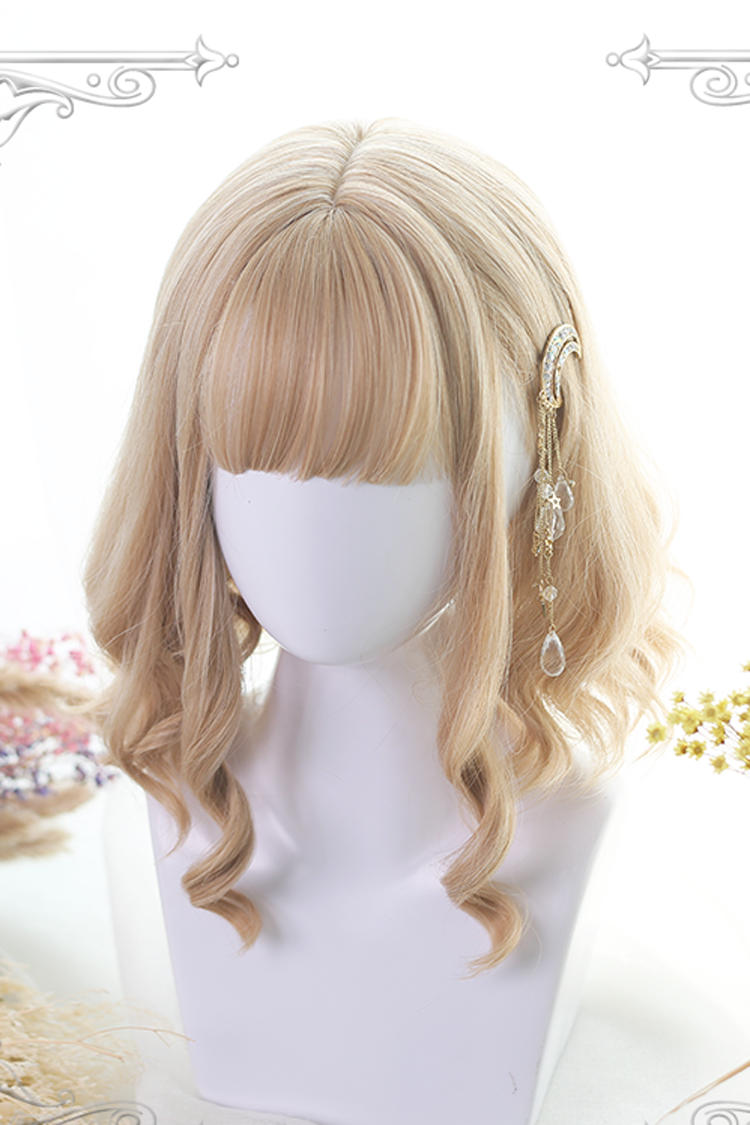 Lolita Wig - Golden Air-bangs, Gold, Sweet Style - Kawaii Outfit Wig - additional product view 2