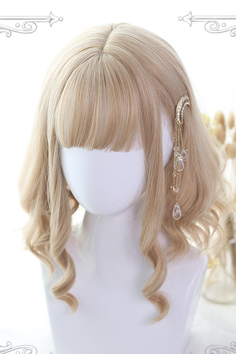 Lolita Wig - Golden Air-bangs, Gold, Sweet Style - Kawaii Outfit Wig - additional product view 3