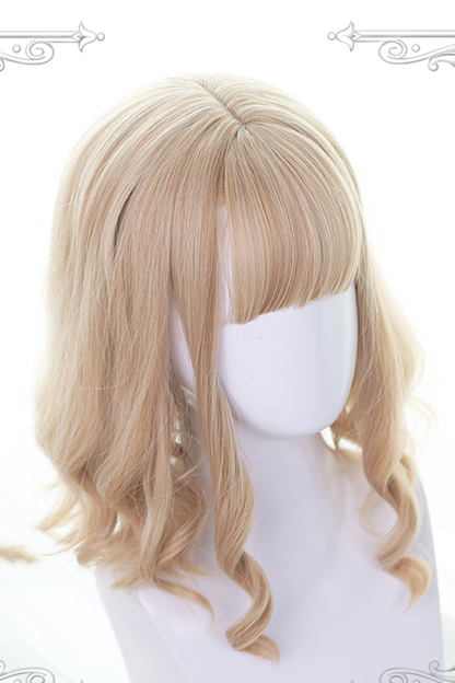 Lolita Wig - Golden Air-bangs, Gold, Sweet Style - Kawaii Outfit Wig - additional product view 5