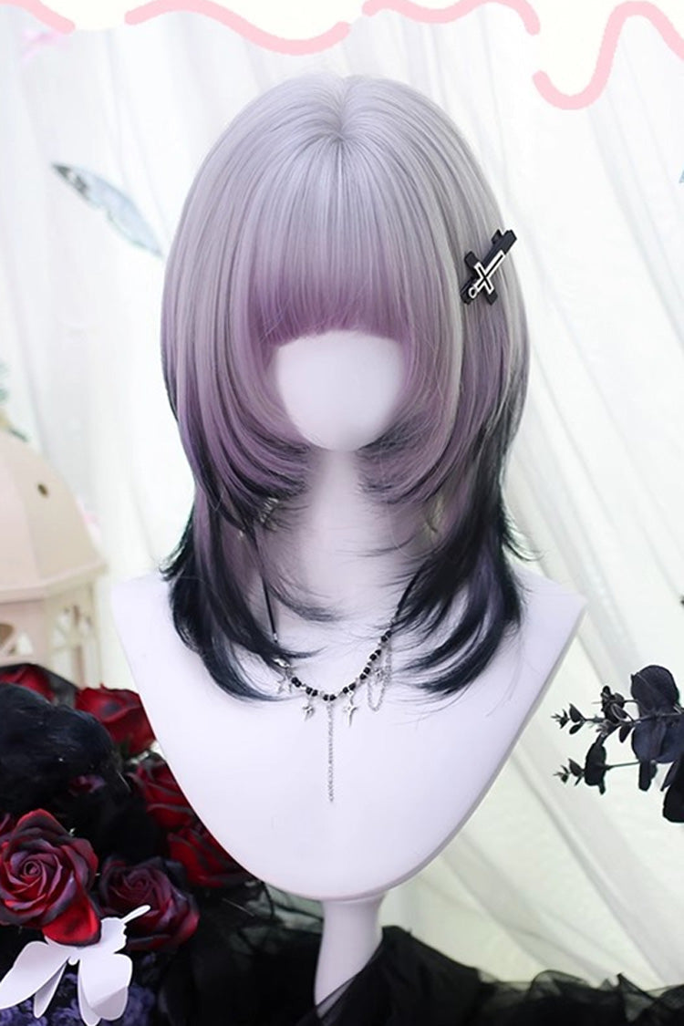 Lolita Wig - Gradient Air Bangs Bob, Purple, Sweet Style - Kawaii Outfit Wig - additional product view 3