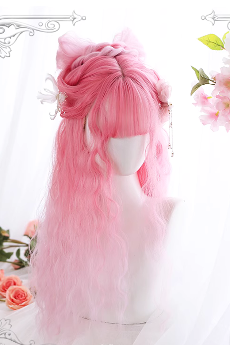 Lolita Wig - Gradient Cherry Blossom Wine, Pink, Sweet Style - additional product view 2