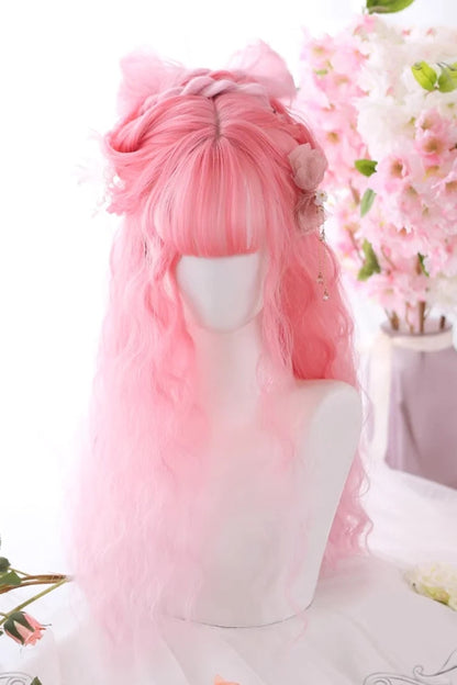 Lolita Wig - Gradient Cherry Blossom Wine, Pink, Sweet Style - main product image