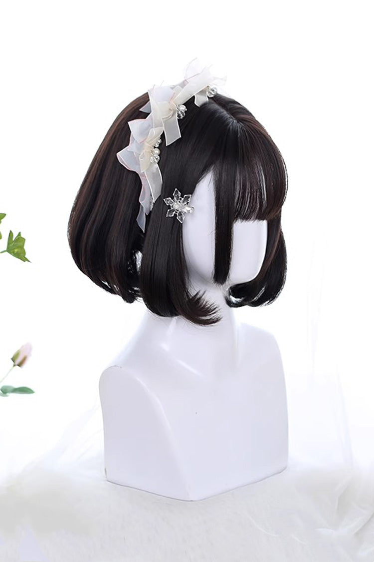 Lolita Wig - Gradient Light Air Bangs, 2 Colors, Sweet Style - One-Size Black option