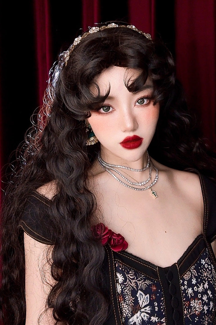Lolita Wig - Gypsy Rose, Black - Daily and Convention Styling - additional product view 2