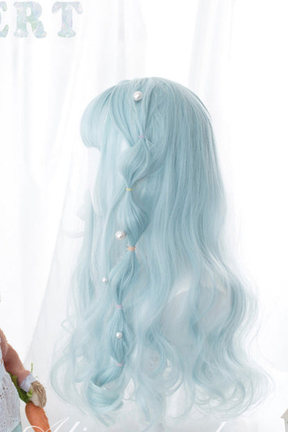 Lolita Wig - Light Blue, Blue, Sweet Style - Daily and Convention Styling - additional product view 4
