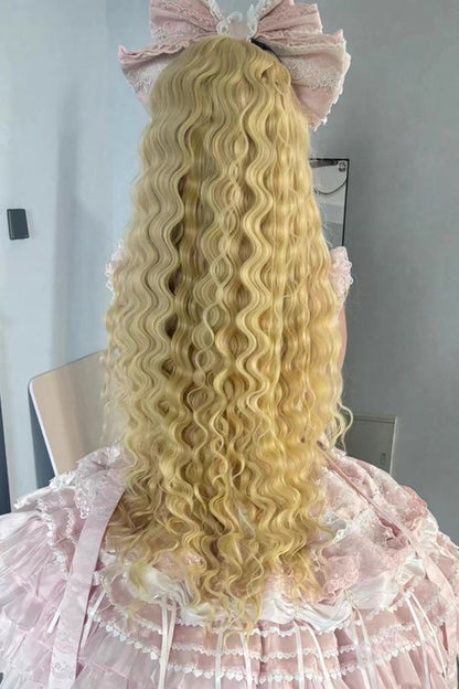 Lolita Wig - Light Gold Roman Ringlet Curls, Gold, Sweet Style - additional product view 3