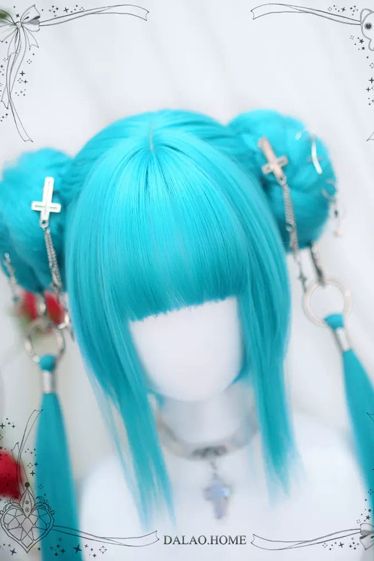 Lolita Wig - Marble Head With Ponytail, Green, Sweet Style - Kawaii Outfit Wig - additional product view 3